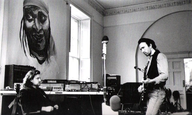 Adam e Edge durante as gravações do álbum na mansão georgiana Danesmoate em Dublin, o local foi escolhido porque Bono queria um ambiente diferente ao do estúdio para as gravações. A casa posteriormente foi comprada por Adam.