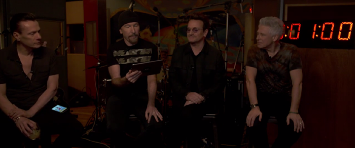 U2 responde as perguntas dos fãs em vídeo no Facebook