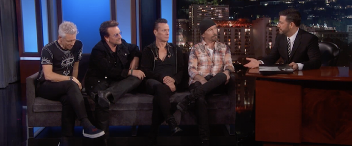 U2 participa do programa de Jimmy Kimmel