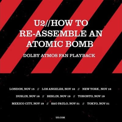 “How To Re-Assemble An Atomic Bomb” terá listening party especial em São Paulo